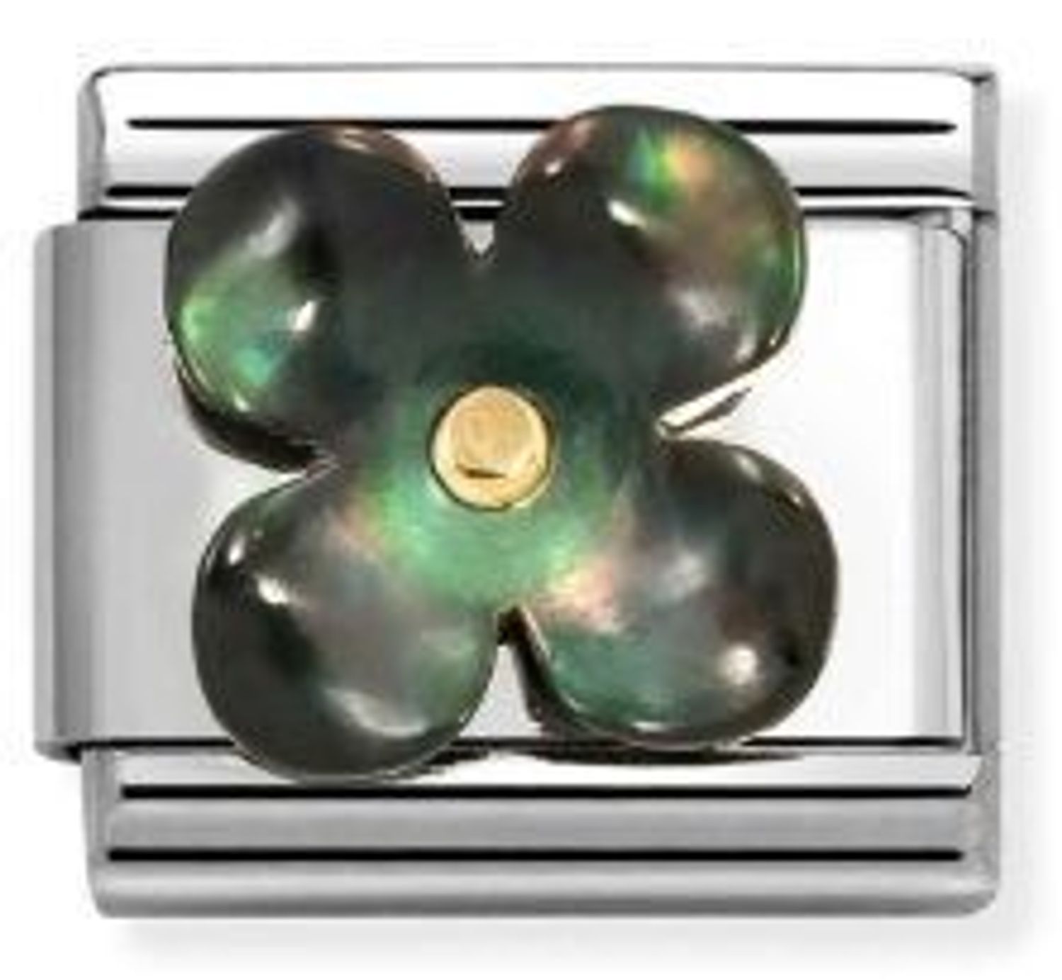 Nomination Link 18K zawieszka złoto Kwiat czarna masa perłowa 030521 22.jpg